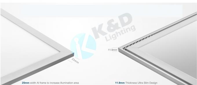 Screwless LED Flat Panel Light 120LPW Efficiency Flat LED Lights Al Frame