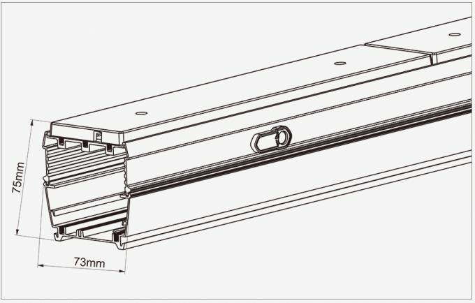 Linkable Linear LED Lighting Trunking System 70 Watt Aluminum Material