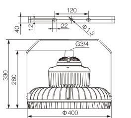 IP67 200 Watt UFO Explosion Proof LED High Bay Lighting CLASS 1 Division II For Oil Exploration Place