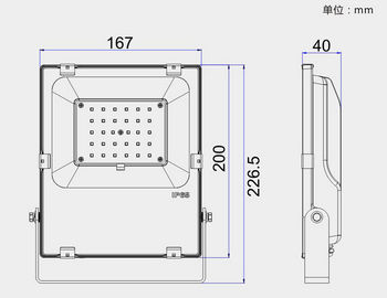 Commercial LED Flood Lights Ultra Slim 30Wattage High Strength Tempered Glass